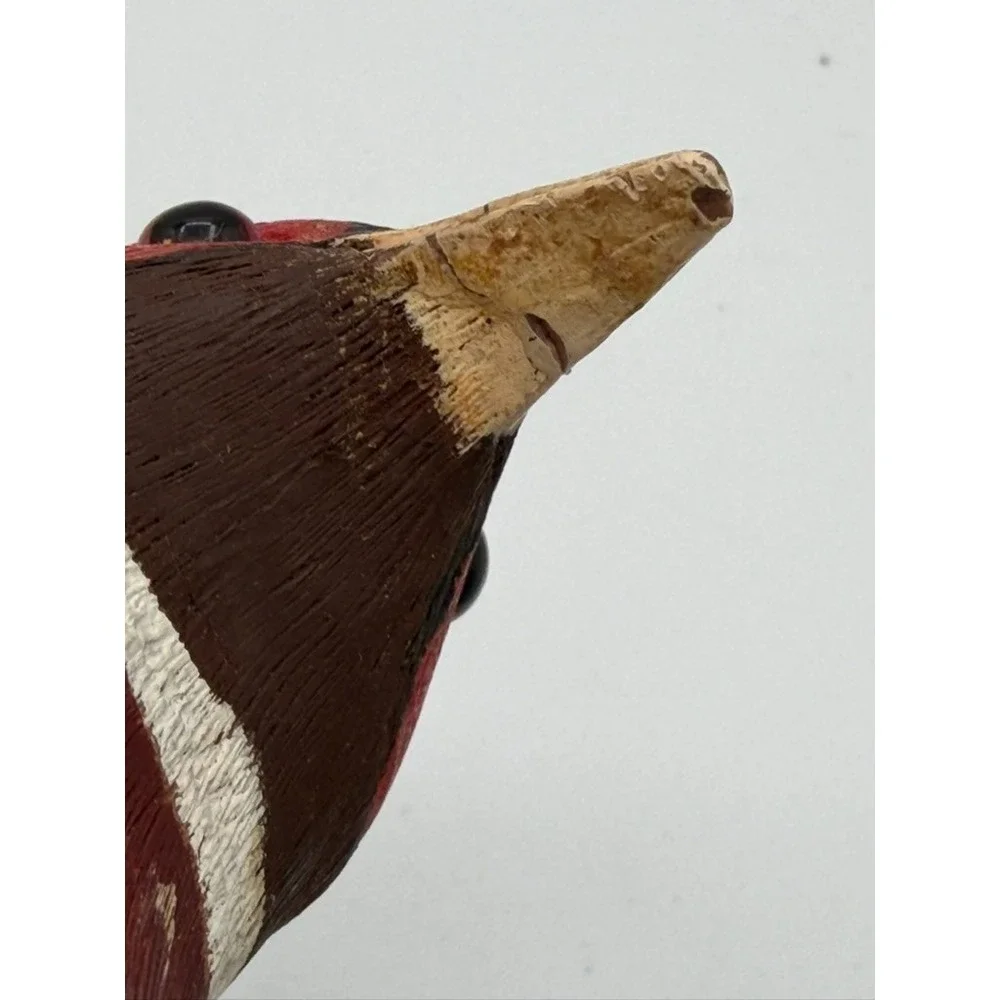 Hand Painted Carved Wood Pheasant Bird Figurine Decoy 11.5